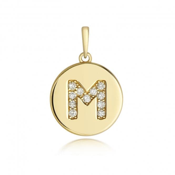 9ct Gold Diamond Initial M Pendant PD179/MDiamond JewelleryPD179/M