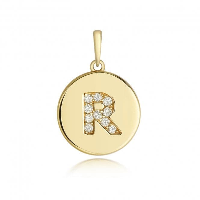 9ct Gold Diamond Initial R Pendant PD179/RDiamond JewelleryPD179/R