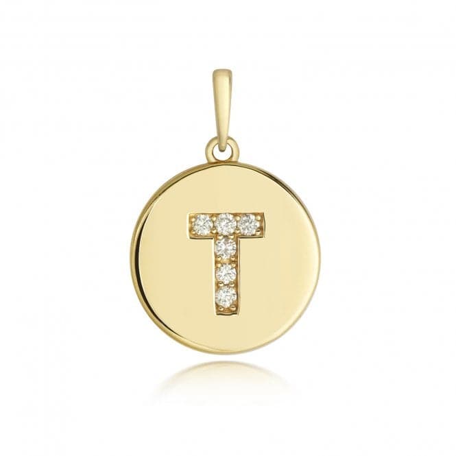 9ct Gold Diamond Initial T Pendant PD179/TDiamond JewelleryPD179/T