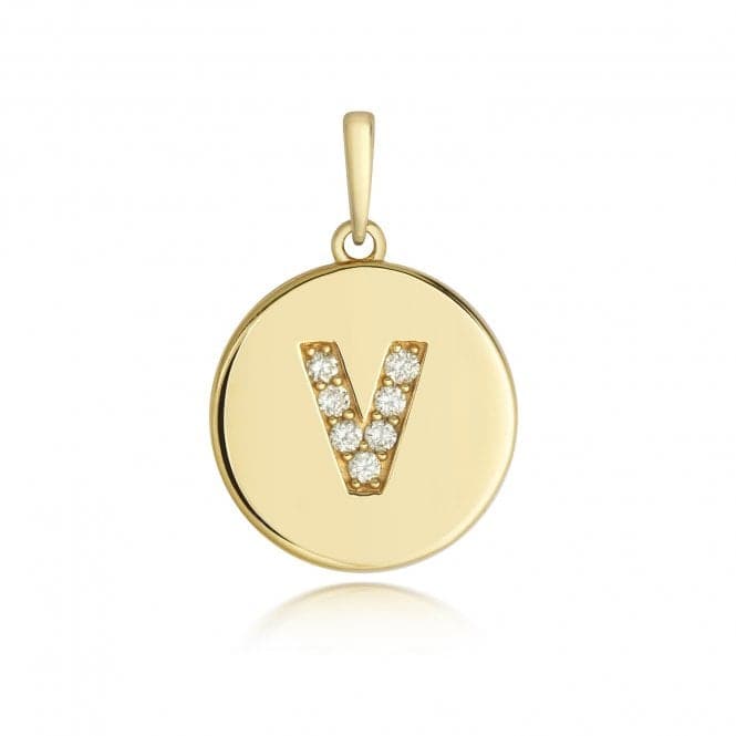 9ct Gold Diamond Initial V Pendant PD179/VDiamond JewelleryPD179/V