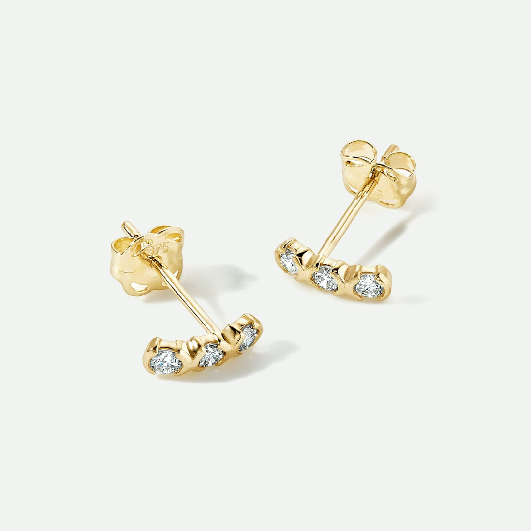 9ct Gold Diamond Kiss Stud EarringsCreated BrillianceBA0074132