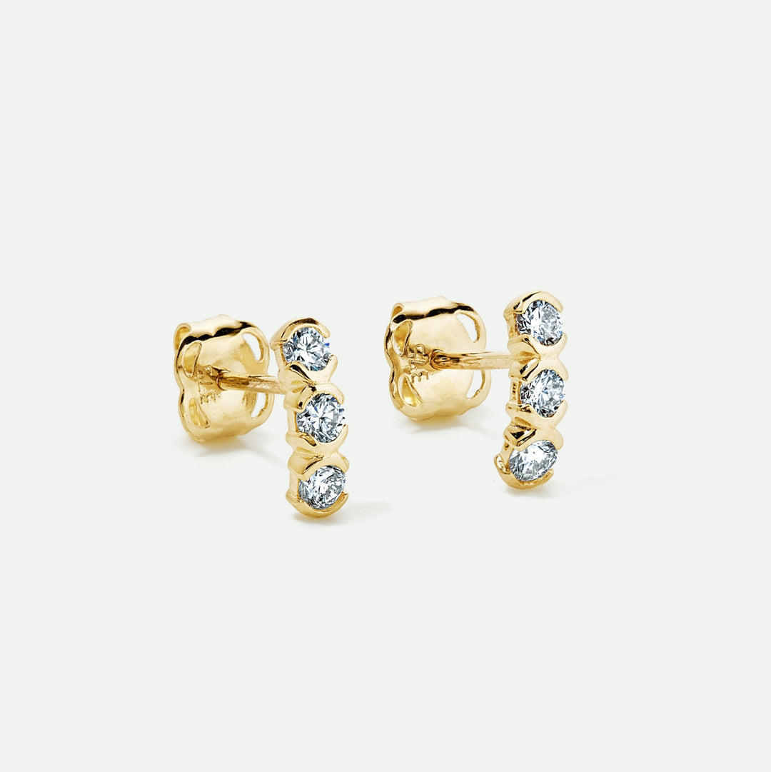 9ct Gold Diamond Kiss Stud EarringsCreated BrillianceBA0074132