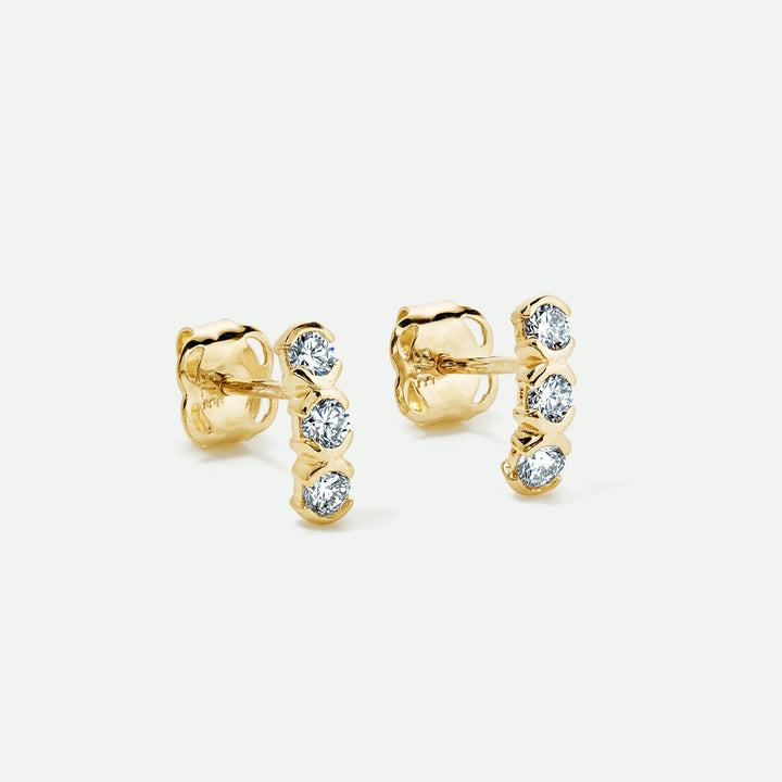 9ct Gold Diamond Kiss Stud EarringsCreated BrillianceBA0074132