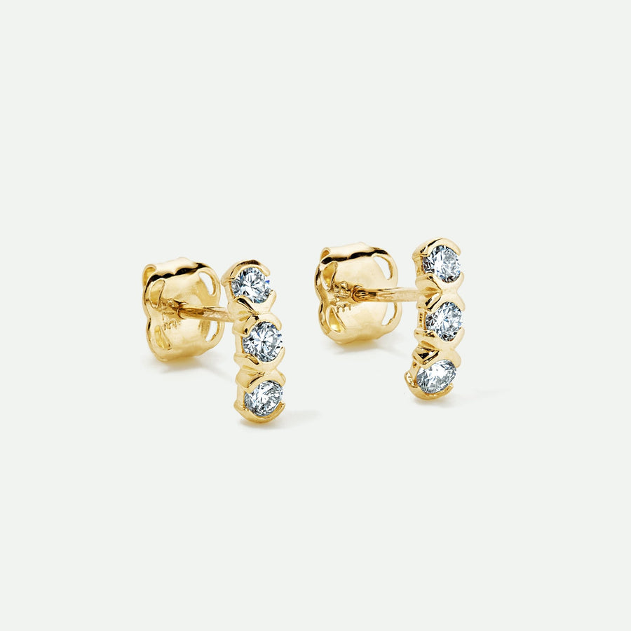 9ct Gold Diamond Kiss Stud EarringsCreated BrillianceBA0074132