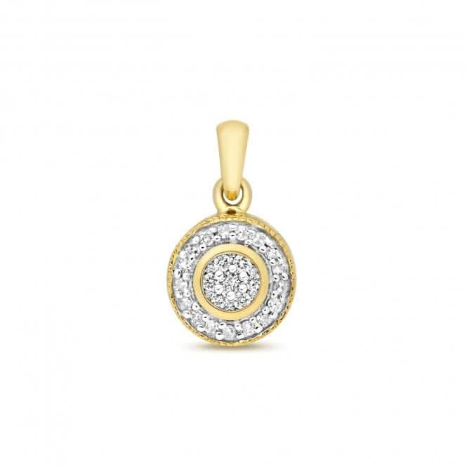 9ct Gold Diamond Pendant Set Around Pendant PD130Diamond JewelleryPD130