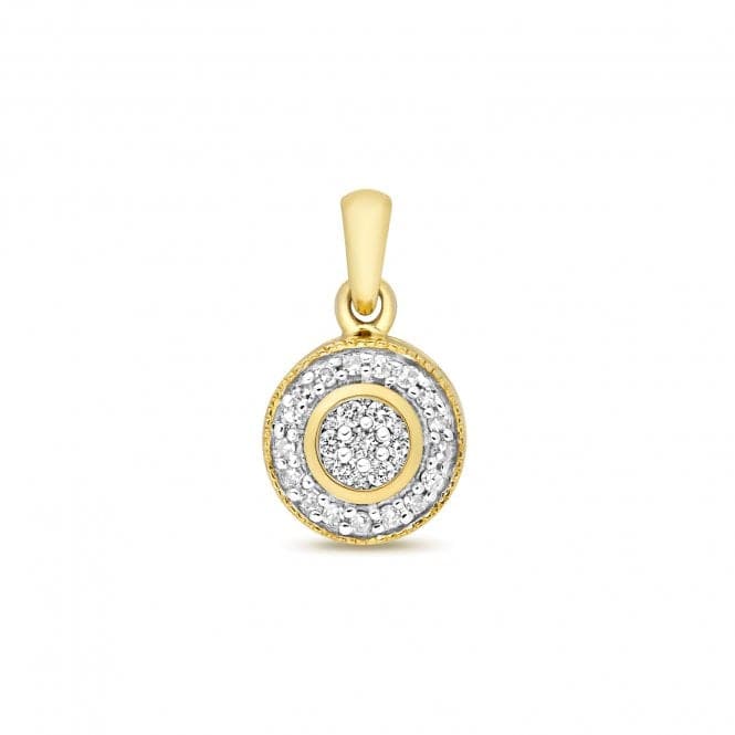 9ct Gold Diamond Pendant Set Around Pendant PD130Diamond JewelleryPD130