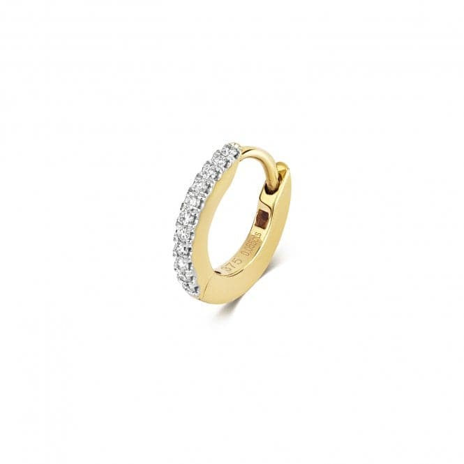 9ct Gold Diamond Single Cartilage Hoop ED903Diamond JewelleryED903