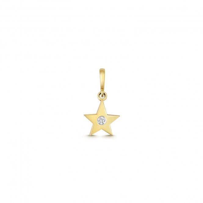 9ct Gold Diamond Star Pendant PD186Diamond JewelleryPD186