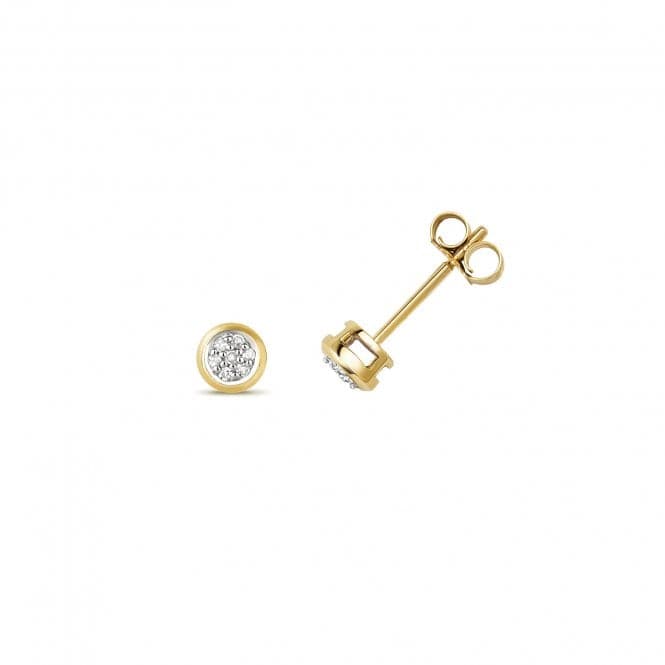 9ct Gold Diamond Studs DE152Diamond JewelleryDE152