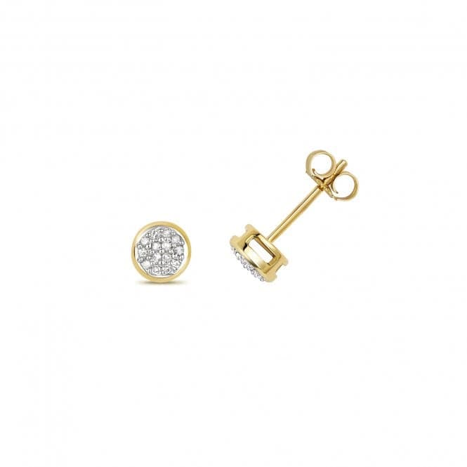 9ct Gold Diamond Studs DE153Diamond JewelleryDE153