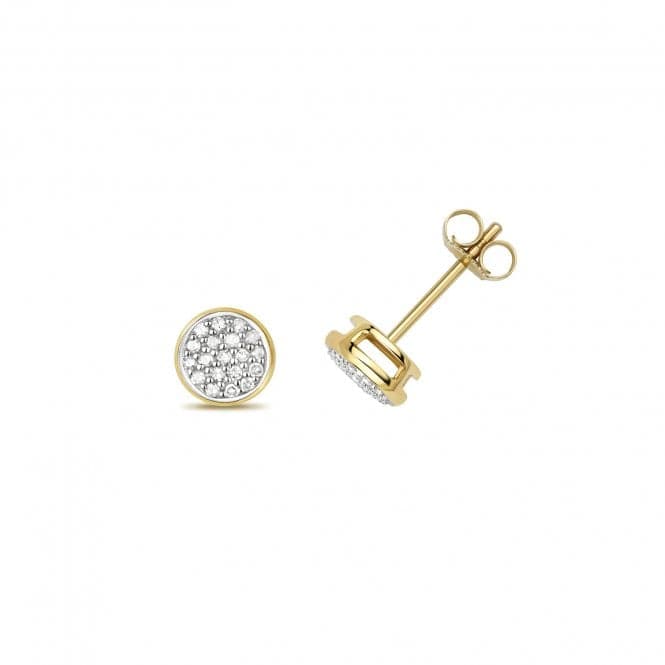 9ct Gold Diamond Studs DE154Diamond JewelleryDE154