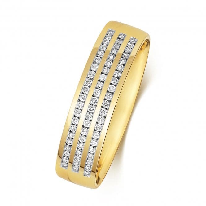 9ct Gold Diamond Wedding 3 Row 6.0mm Ring RD733Wedding BandsRD733/J