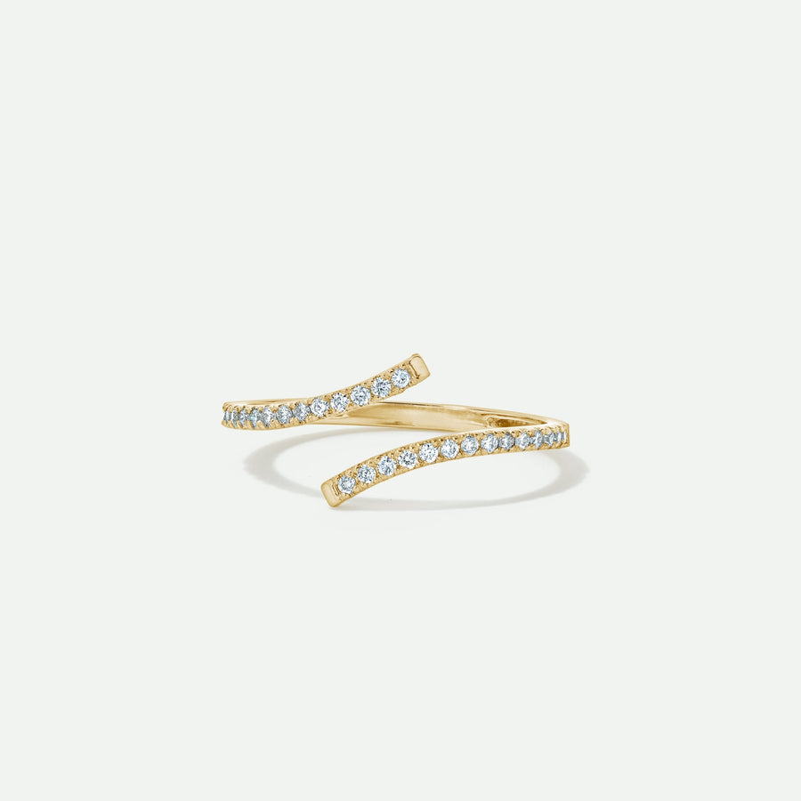 9ct Gold Diamond Wrap RingCreated BrillianceBA0074128 - L