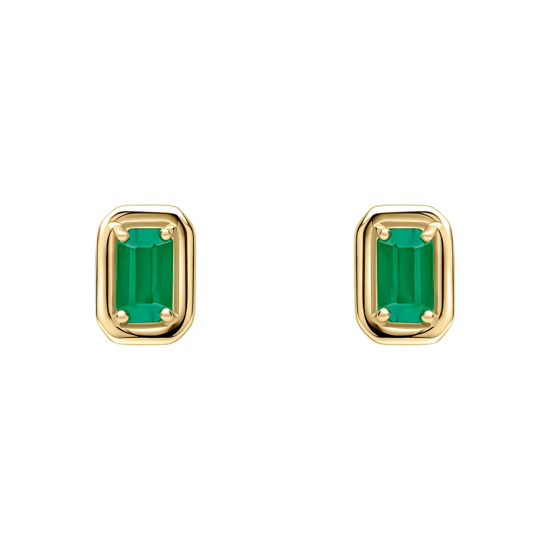 9ct Gold Emerald Earrings GE2480GElements GoldGE2480G