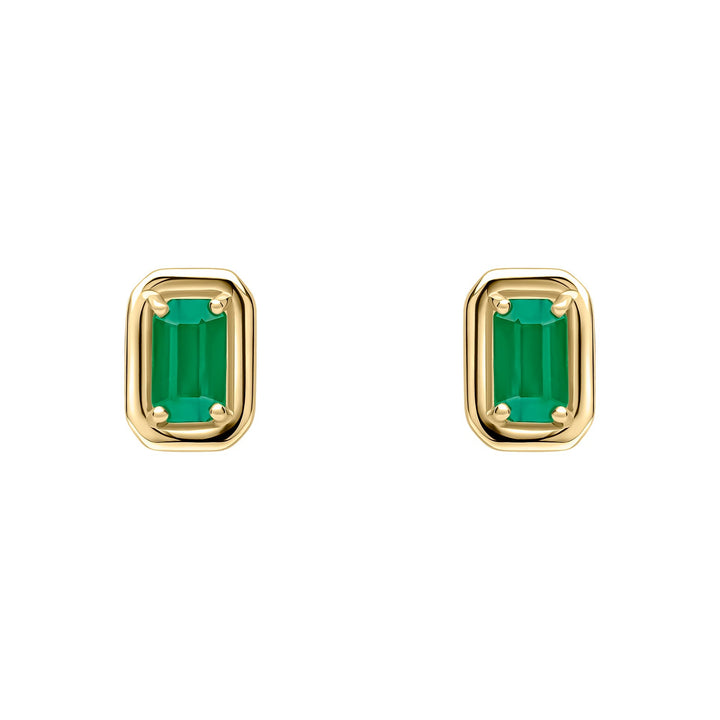 9ct Gold Emerald Earrings GE2480GElements GoldGE2480G