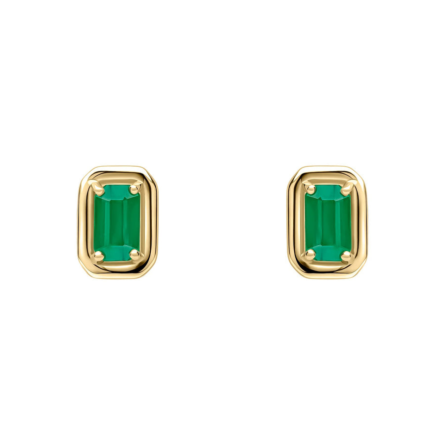 9ct Gold Emerald Earrings GE2480GElements GoldGE2480G