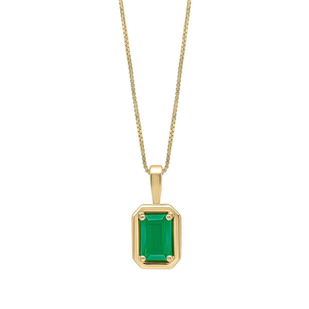 9ct Gold Emerald Pendant GP2372GElements GoldGP2372G