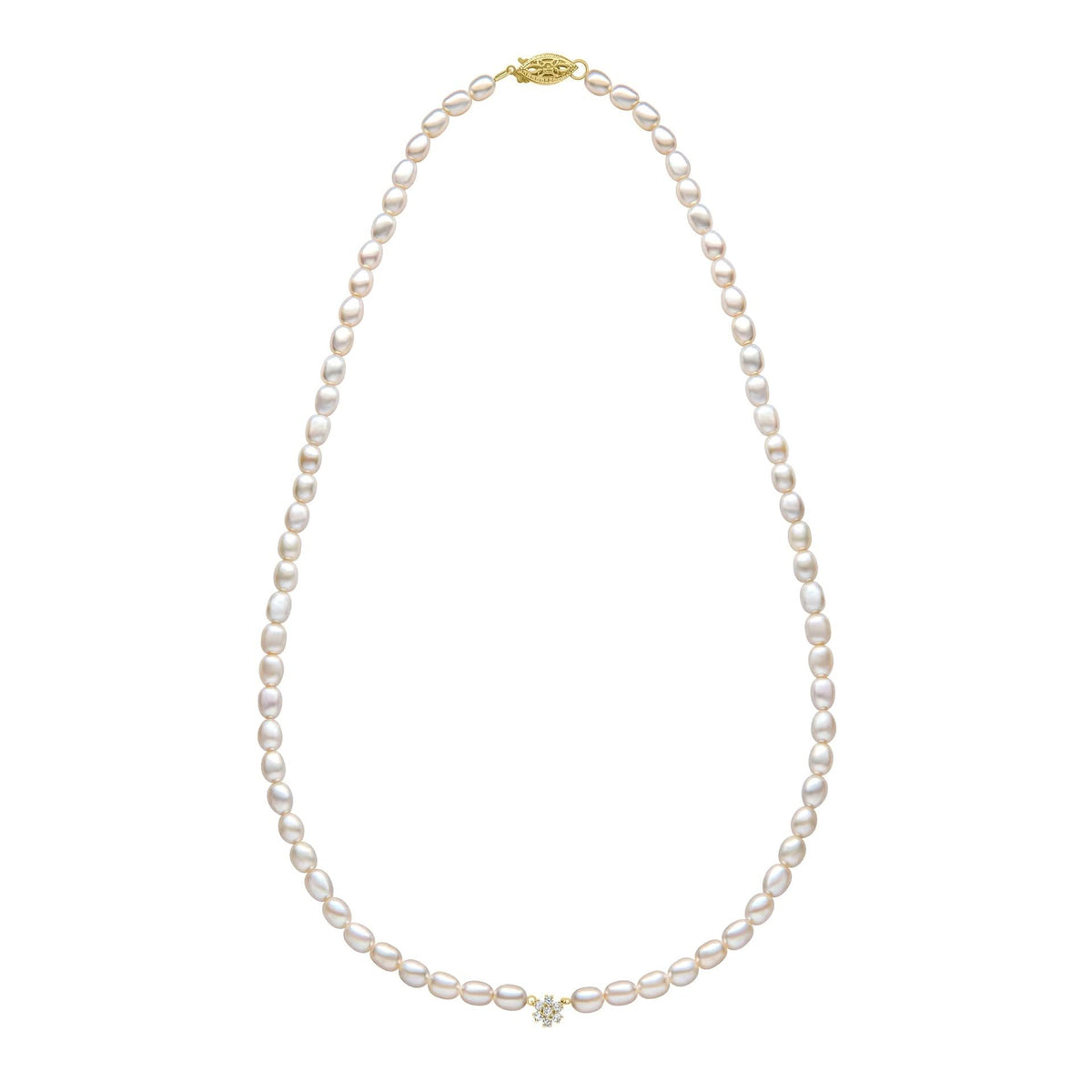 9ct Gold Freshwater Pearl Necklace GN410WElements GoldGN410W
