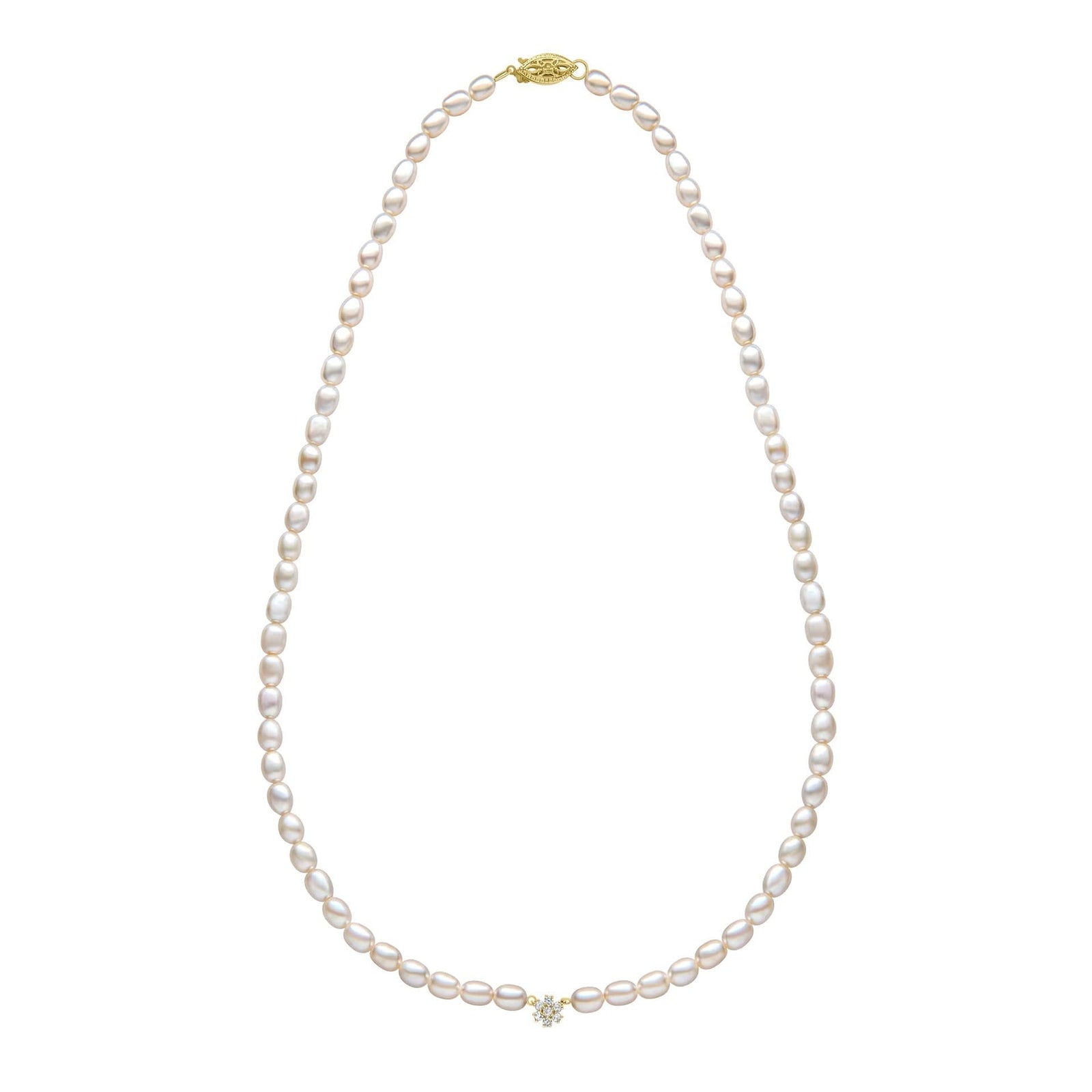9ct Gold Freshwater Pearl Necklace GN410WElements GoldGN410W