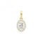 9ct Gold Oval Zirconia Halo Style Pendant PN1247Acotis Gold JewelleryPN1247