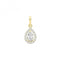 9ct Gold Pear Shape Zirconia Halo Style Pendant PN1248Acotis Gold JewelleryPN1248