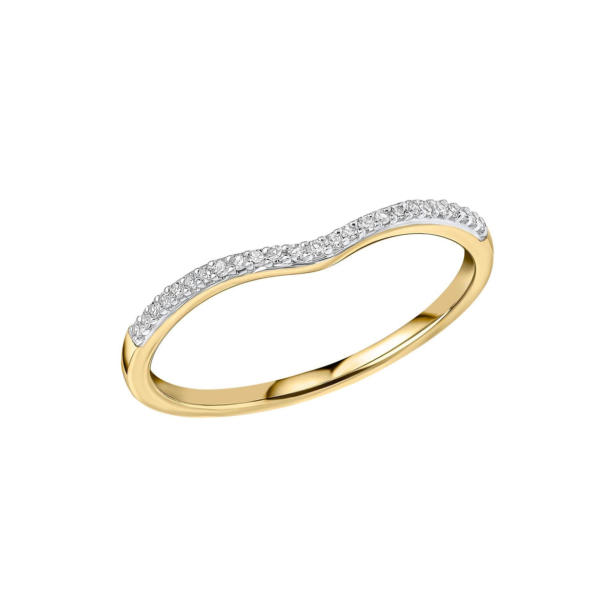 9ct Gold Rhodium Plated Diamond Ring GR627Elements GoldGR627 52