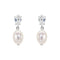 9ct Gold Rhodium Plated Freshwater Pearl Topaz Earrings GE2493WElements GoldGE2493W