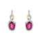 9ct Gold Rhodium Plated Garnet Earrings GE2481MElements GoldGE2481M