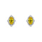 9ct Gold Rhodium Plated Sapphire Diamond Earrings GE2490YElements GoldGE2490Y