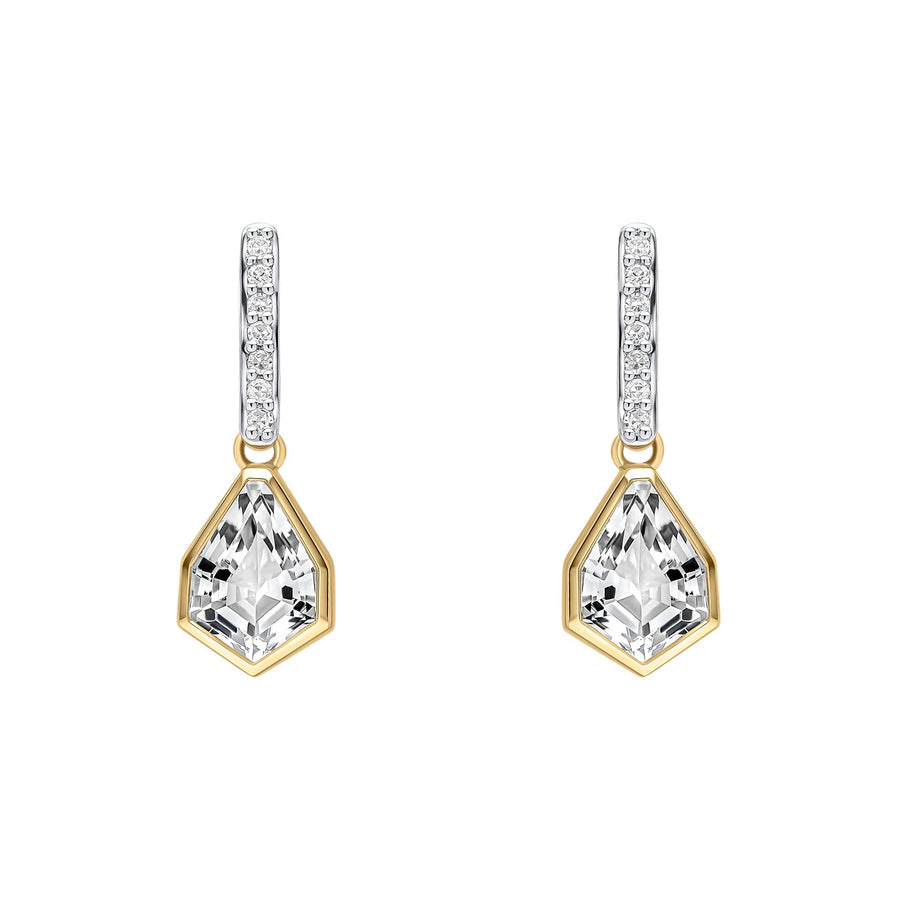 9ct Gold Rhodium Plated Topaz Earrings GE2482CElements GoldGE2482C