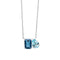 9ct Gold Rhodium Plated Topaz Necklace GN402Elements GoldGN402