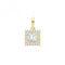 9ct Gold Square Zirconia Cluster Pendant PN1244Acotis Gold JewelleryPN1244