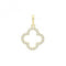 9ct Gold Zirconia 4 Leaf Open Clover Pendant PN1259Acotis Gold JewelleryPN1259
