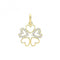 9ct Gold Zirconia And Plain Hearts Pendant PN1251Acotis Gold JewelleryPN1251