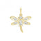 9ct Gold Zirconia Dragonfly Pendant PN1270Acotis Gold JewelleryPN1270