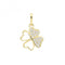 9ct Gold Zirconia Heart Shape Clover Pendant PN1277Acotis Gold JewelleryPN1277