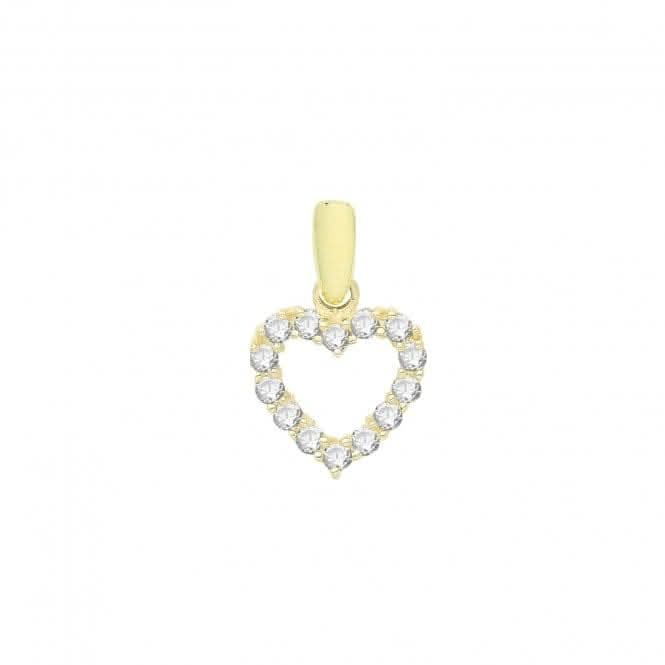 9ct Gold Zirconia Open Heart Pendant PN1252Acotis Gold JewelleryPN1252