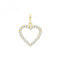 9ct Gold Zirconia Open Heart Pendant PN1253Acotis Gold JewelleryPN1253