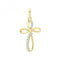 9ct Gold Zirconia Rounded Cross Pendant PN1267Acotis Gold JewelleryPN1267