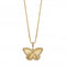9ct Granulation And Diamond Cut Yellow Gold Butterfly Pendant Pendant GP2248Elements GoldGP2248