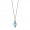 9ct Kite Shape Blue Topaz White Gold Pendant GP2241TElements GoldGP2241T