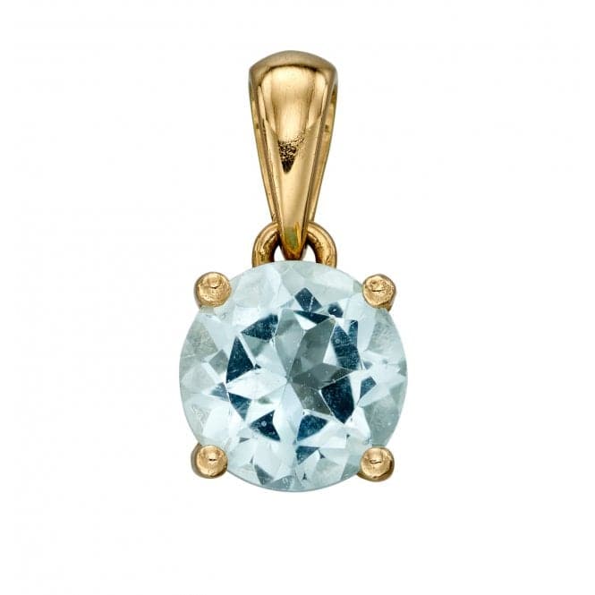 9ct March Aquamarine Pendant GP2191Elements GoldGP2191