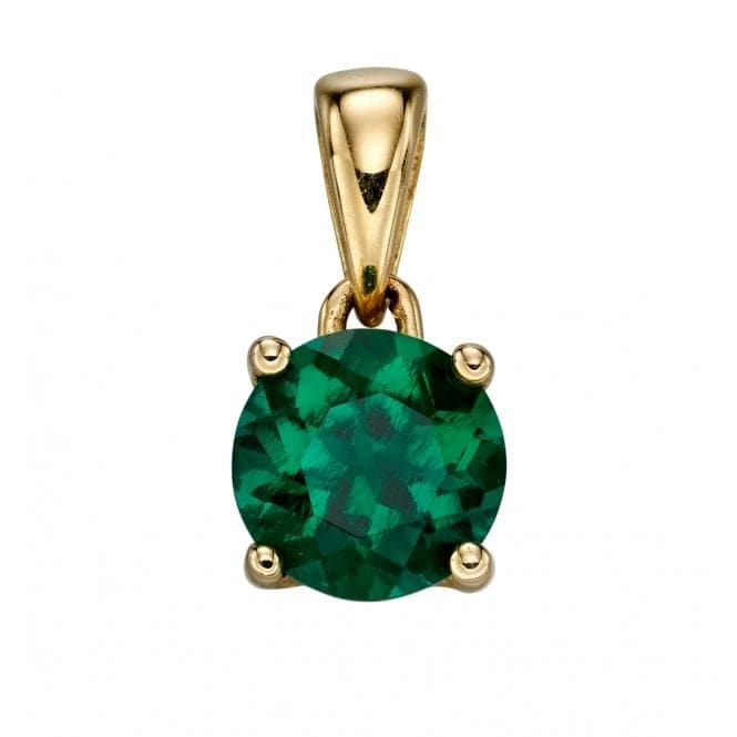 9ct May Created Emerald Pendant GP2192Elements GoldGP2192