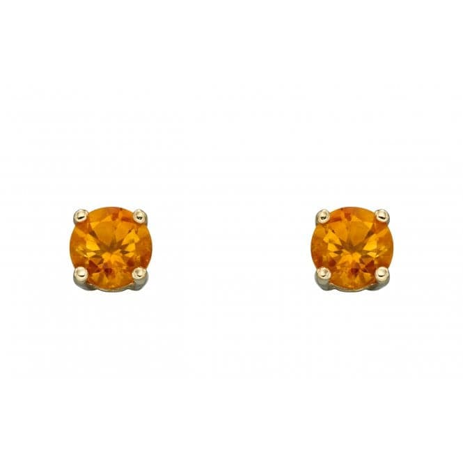 9ct November Citrine 4mm Stud Earrings GE2336Elements GoldGE2336