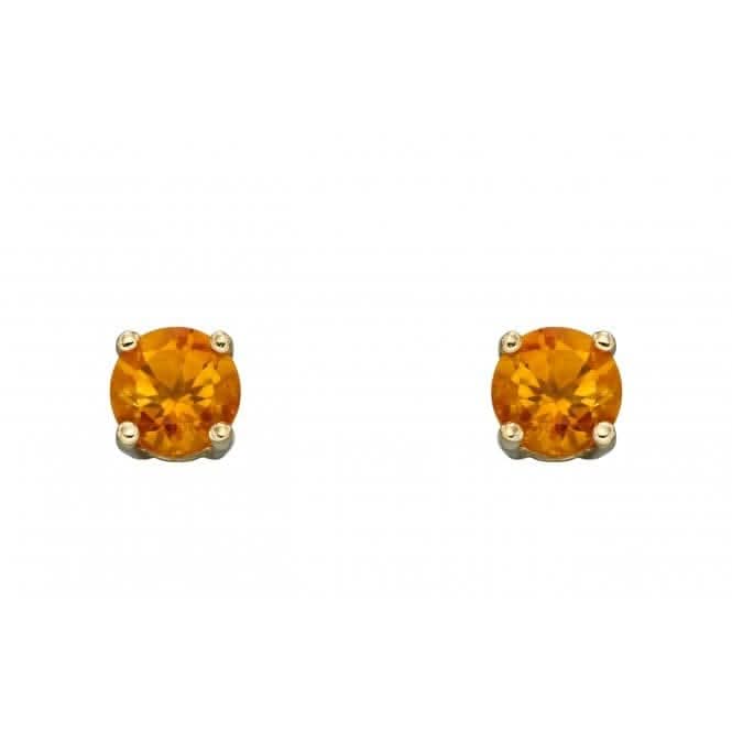 9ct November Citrine 4mm Stud Earrings GE2336Elements GoldGE2336