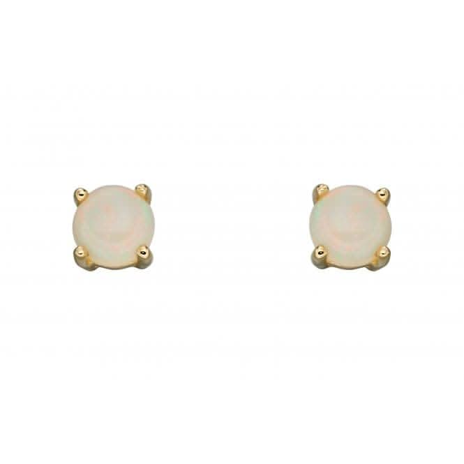 9ct October Opal 4mm Stud Earrings GE2335Elements GoldGE2335