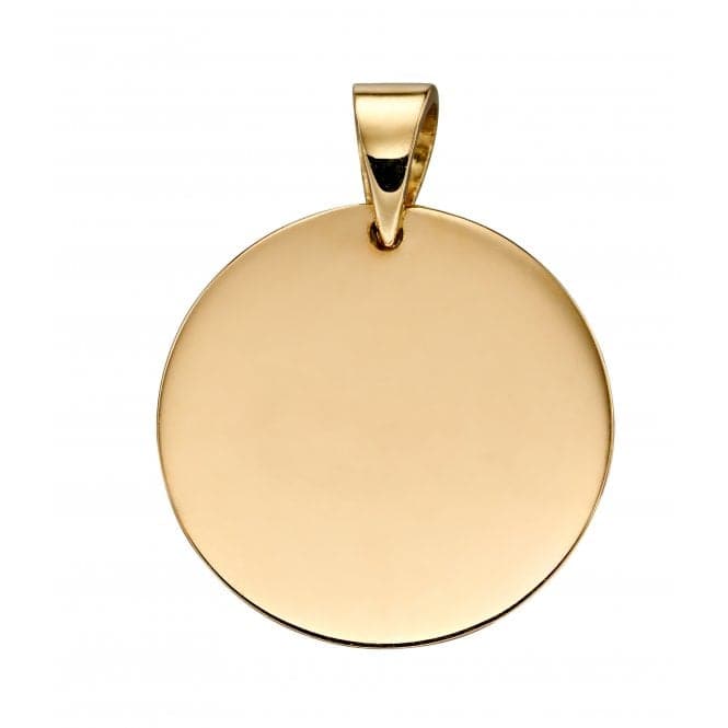 9ct Plain Disc Pendant GP2226Elements GoldGP2226