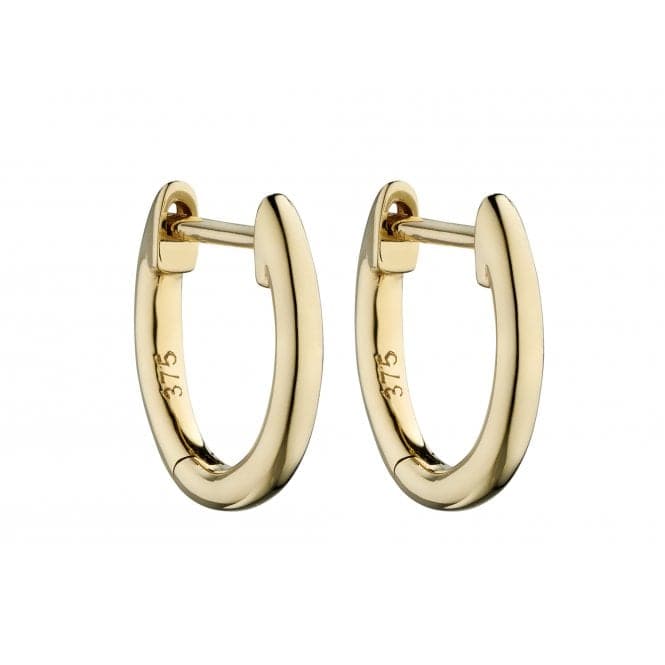 9ct Plain Gold Huggie 11mm Earrings GE2325Elements GoldGE2325