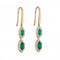 9ct Recolour Marquise 3 Drop Emerald Yellow Gold Earrings GE2343GElements GoldGE2343G