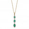 9ct Recolour Marquise 3 Drop Emerald Yellow Gold Pendant GP2240GElements GoldGP2240G
